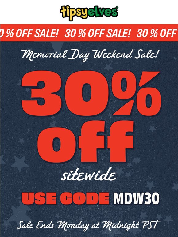 30% Off Sitewide Starts Now!