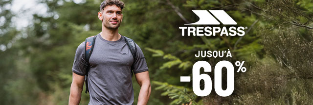 La marque Trespass jusqu'à moins 60 pour cent