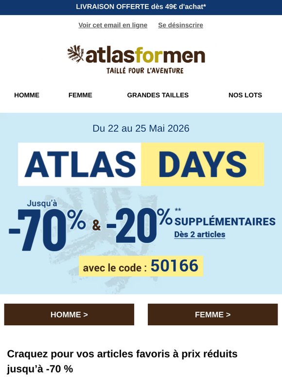 Atlas Days : Top Départ 🛍️