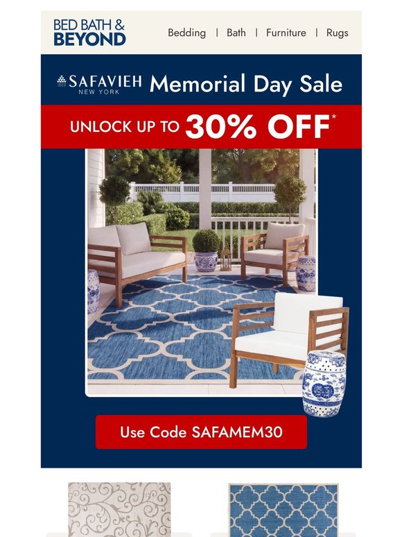 Unlock up to 30% off Safavieh favorites