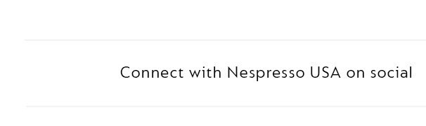 Connect with Nespresso