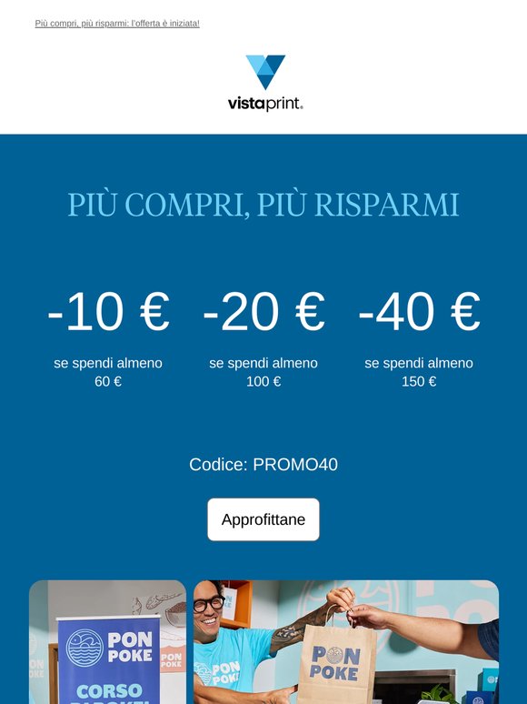 Vuoi risparmiare fino a 40 € sul tuo prossimo ordine?