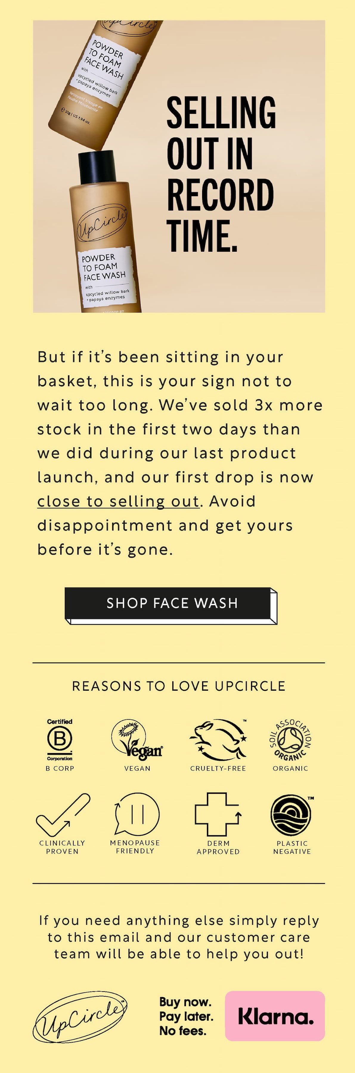 Our first drop of the powder cleanser has nearly sold out - shop now!