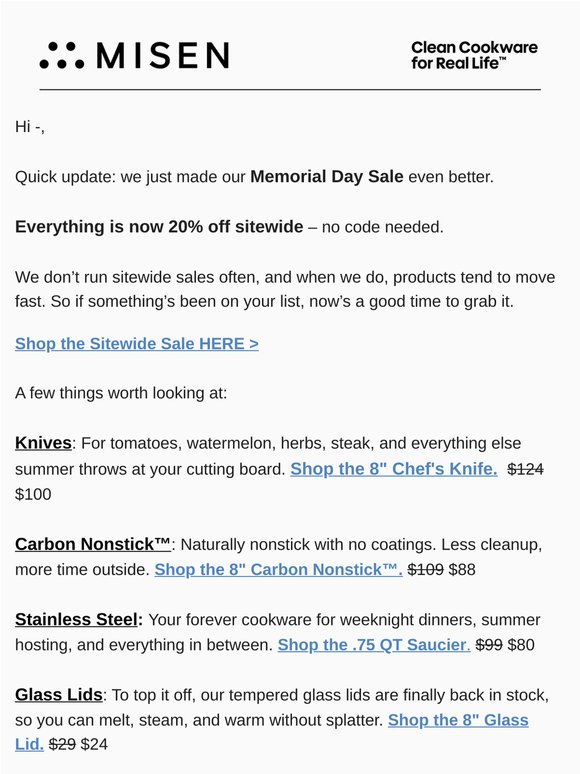 20% Off SITEWIDE - Surprise!