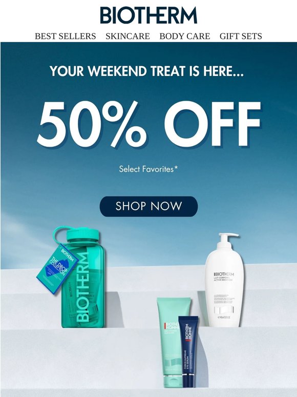 Treat Yourself This Weekend with 50% Off