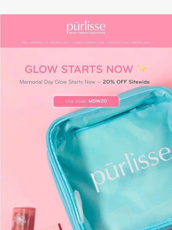 Memorial Day Glow Starts Now ✨ 20% OFF Sitewide