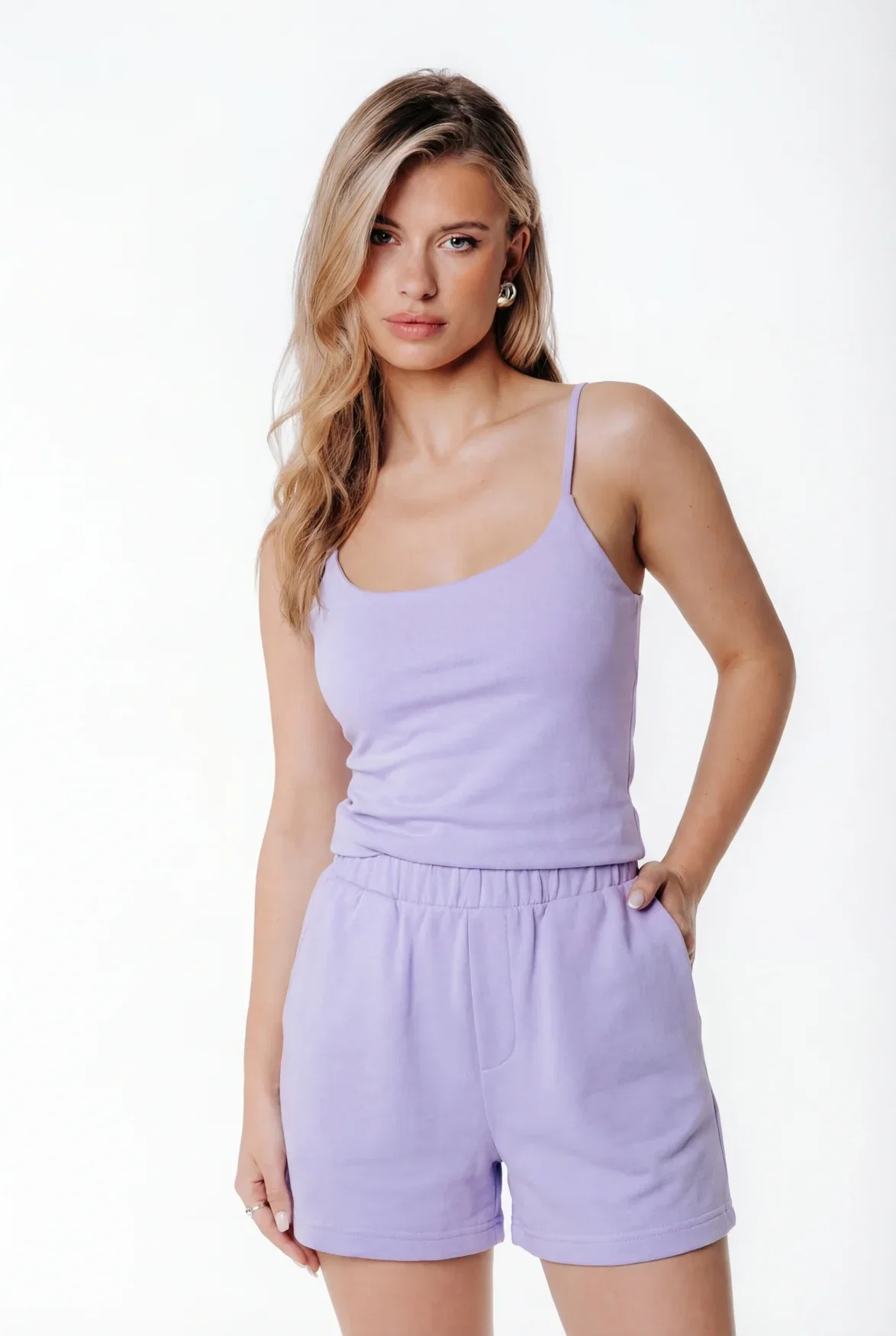 Image of Fitted Strap Top | Lilac