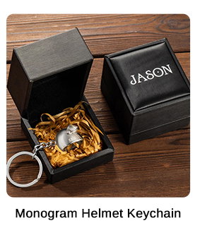 Monogram Helmet Keychain