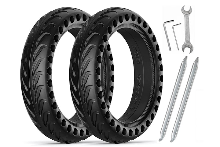 2-Pack Punkteringsfria 8.5" Däck för Xiaomi M365/M365 Pro + Verktyg Elsparkcykel