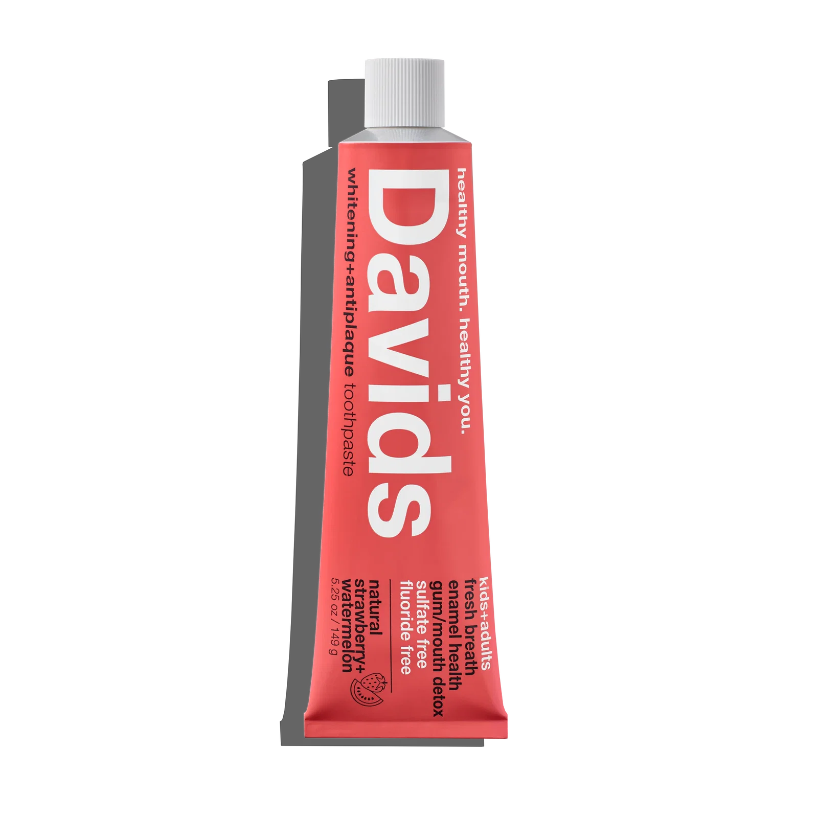 Image of Davids kids + adults premium toothpaste  /  strawberry watermelon