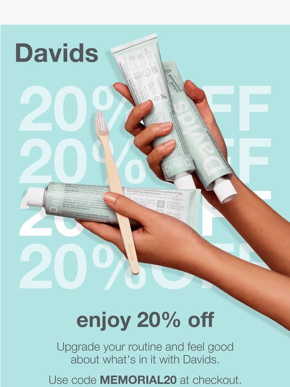 get 20% off on your whole routine