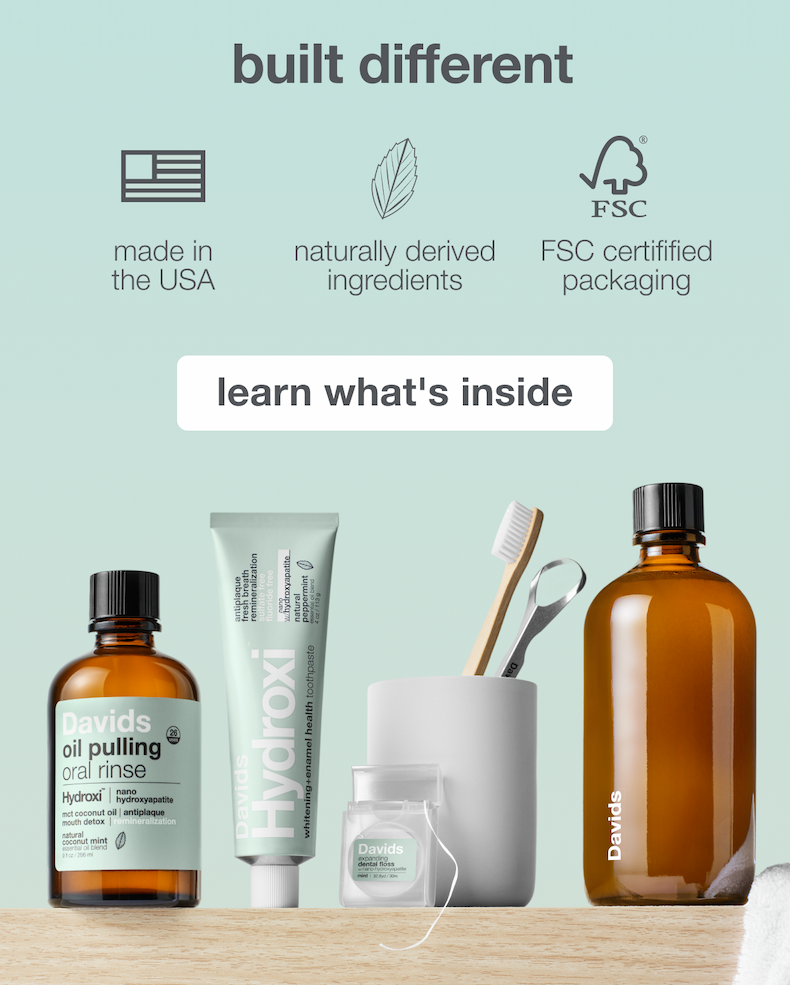 built different | made in the USA | naturally derived ingredients | FSC certified packaging | learn what's inside
