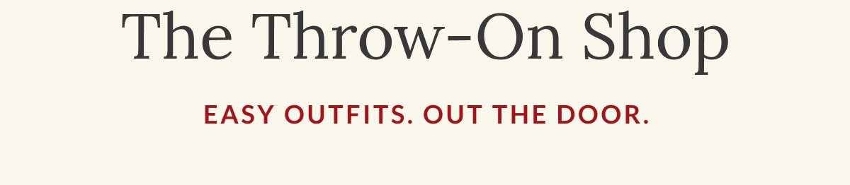 The Throw On Shop