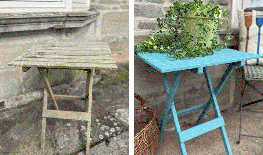 A collection of upcycled furniture