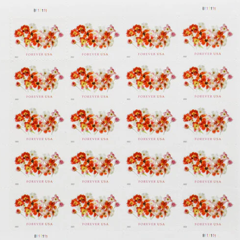 Tulips 2022 USPS First-Class Mail Forever Postage Stamps - Sheet of 20