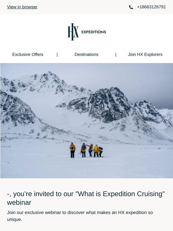 Join Our Live Webinar: What is Expedition Cruising?