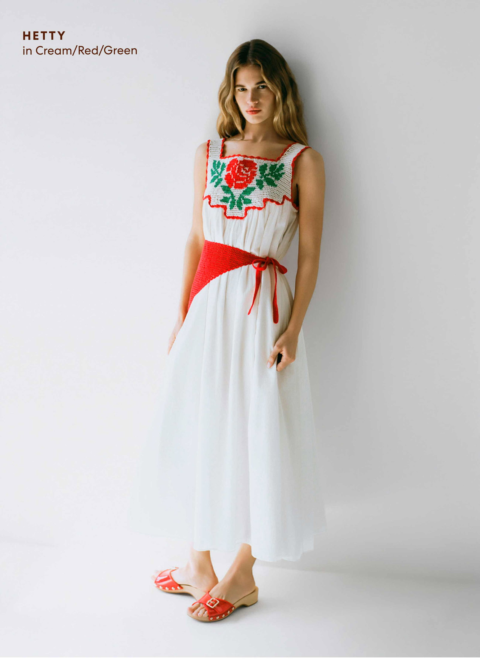 Hetty in Cream/Red/Green