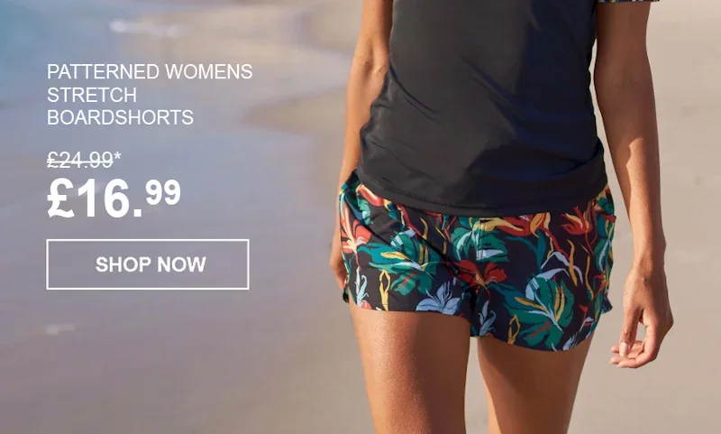 Patterned Womens Stretch Boardshorts