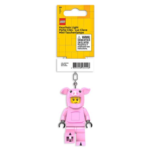 LEGO Iconic Pig Suit Guy Minifigure Key Light (keyring key chain) LED Lite