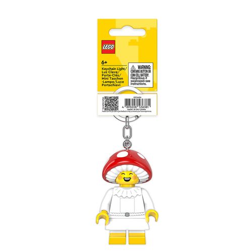 LEGO Iconic Mushroom Sprite Minifigure Key Light (Keyring/Keychain)