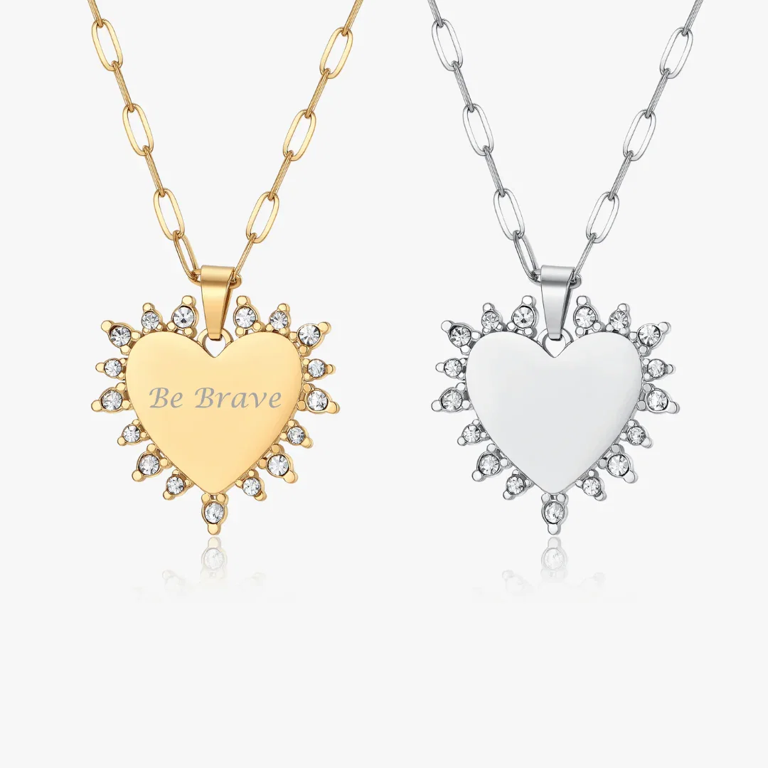 Aura Heart Necklace (Engravable)