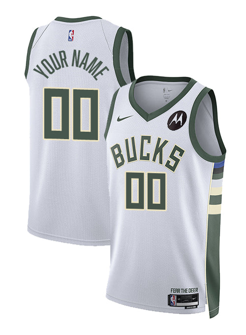 Nike 2022 Association Edition Custom Milwaukee Bucks Swingman Jersey