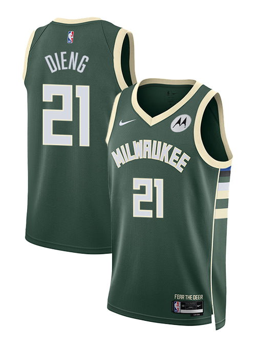 Nike 2022 Icon Edition Ousmane Dieng Milwaukee Bucks Swingman Jersey