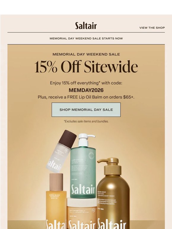 15% Off Sitewide Starts Now