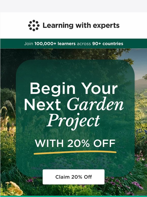 20% Off For Garden Lovers 🌿