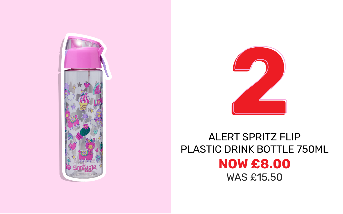 Alert Spritz Flip Plastic Drink Bottle 750Ml