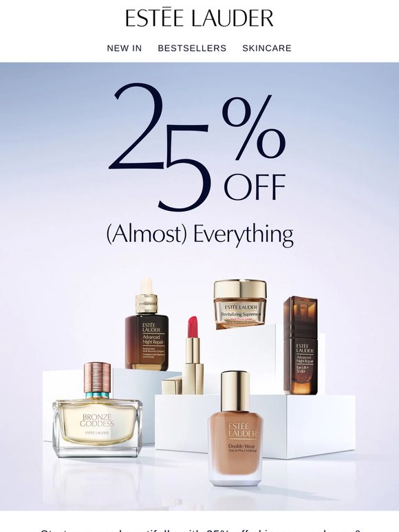 The sun's shining, so here's 25% off🌞