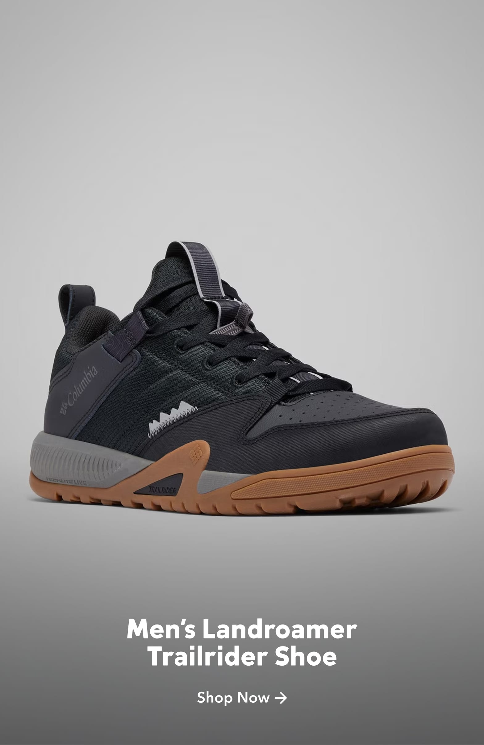 Close-up of a Landroamer Trailrider Shoe for men. 