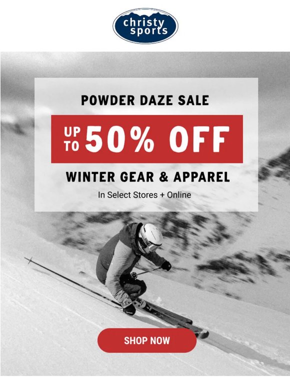 Powder Daze Sale: Up to 50% off