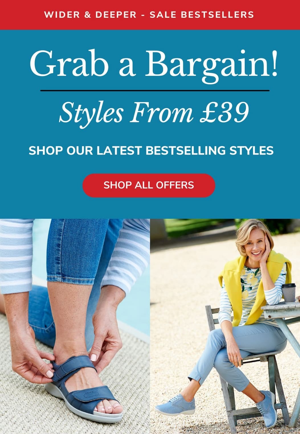 Grab a bargain! Styles from £39 - discover our current sale bestsellers.