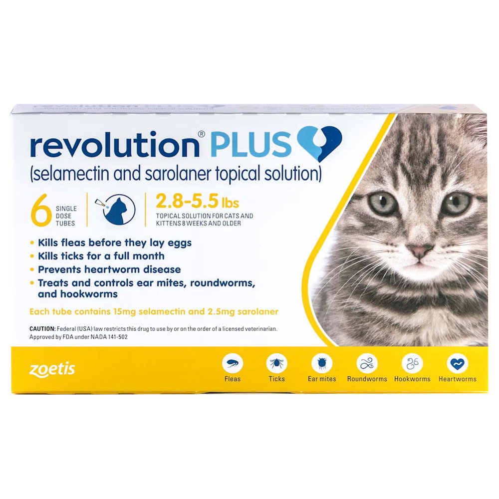 Image of Revolution Plus for Cats - Gold 2.8 to 5.5 lb (6 month)