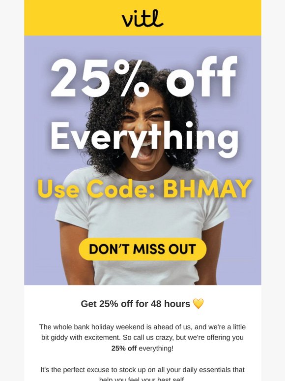 Save 25% off for 48 hours only ⏰
