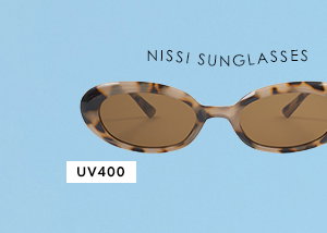 Nissi Slim Oval Sunglasses in Light Tortoiseshell