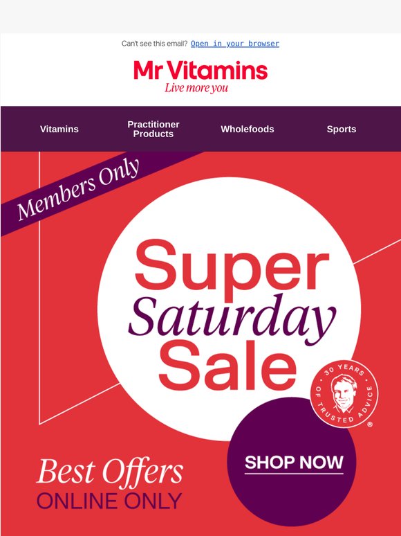 Super Saturday Sale ⚡Today