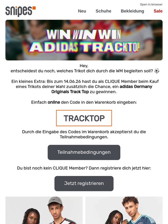Gewinne ein adidas Germany Originals Track Top! 🎁