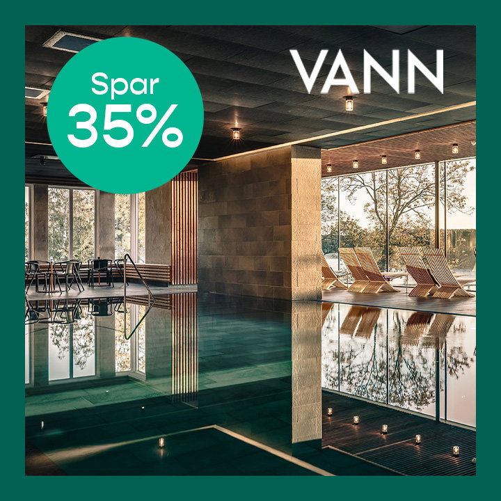 VANN: Overnatting og spa for 2 personer