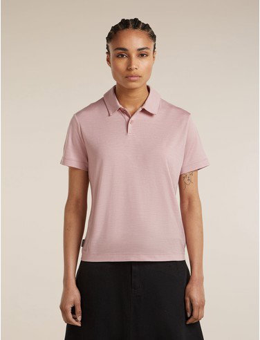 Women's 15.5 MerinoFine™ Short Sleeve Polo - Pink quartz / XS