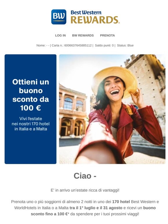 ☀️ Un’estate da ricordare: fino a 100€ di buono sconto
