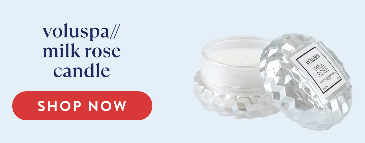 Milk rose candle 
