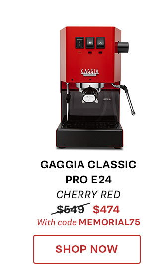 Gaggia Classic Pro E24 in Cherry Red