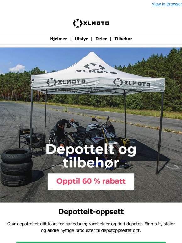 TILBUD! Easy-up-depottelt og tilbehør