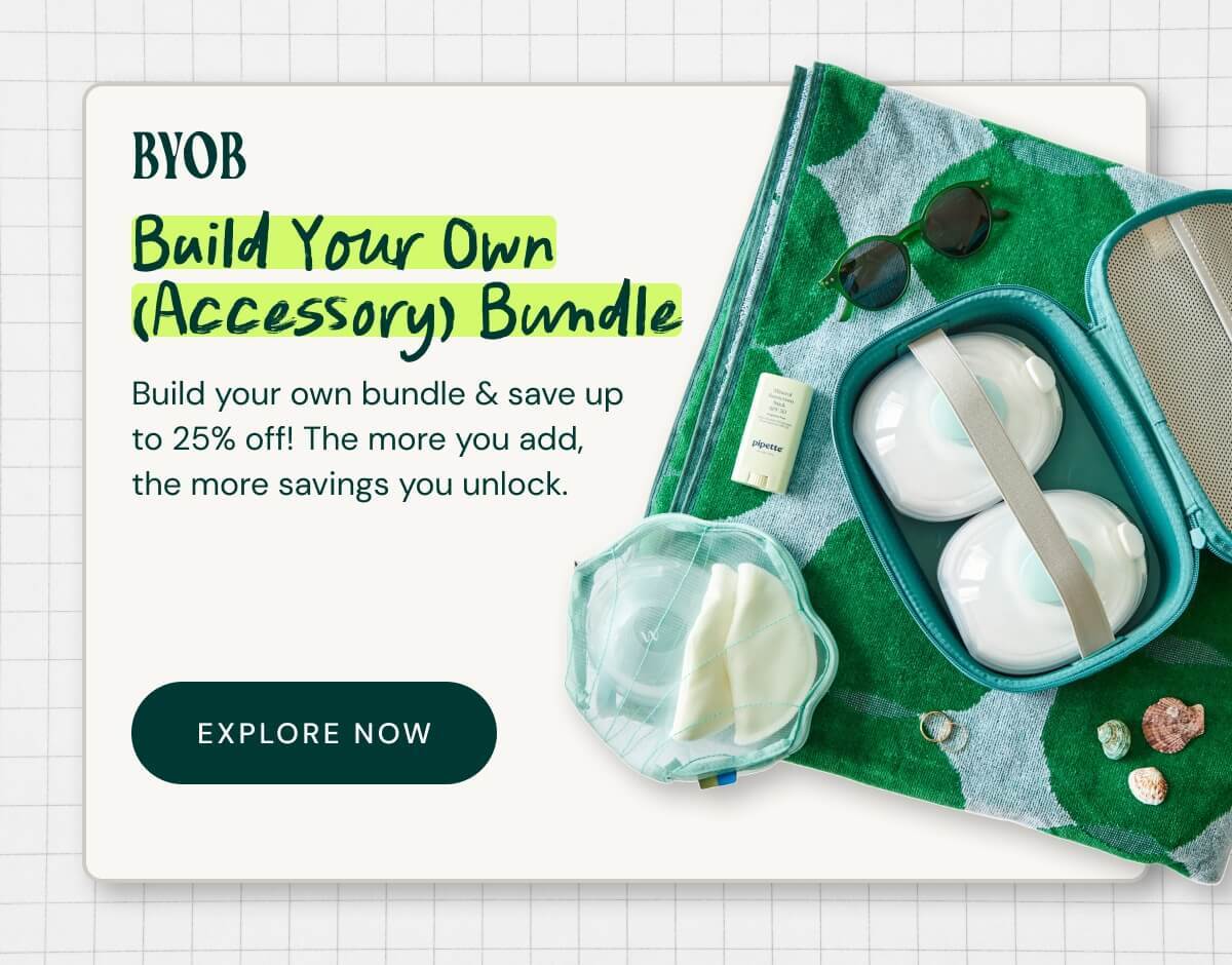 Breast pump accessories bundle with towel sunglasses and carrying case