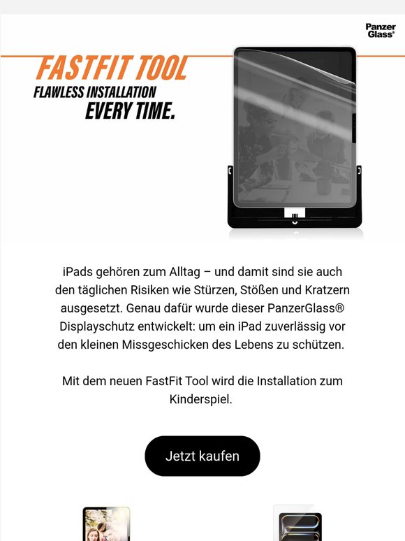 Mit dem neuen FastFit Tool wird die Installation zum Kinderspiel für dein iPad 🔨