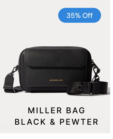 35% Off MILLER BAG BLACK & PEWTER