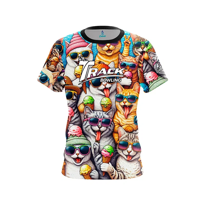 Image of Summer Cats CoolWick Bowling Jersey - Track