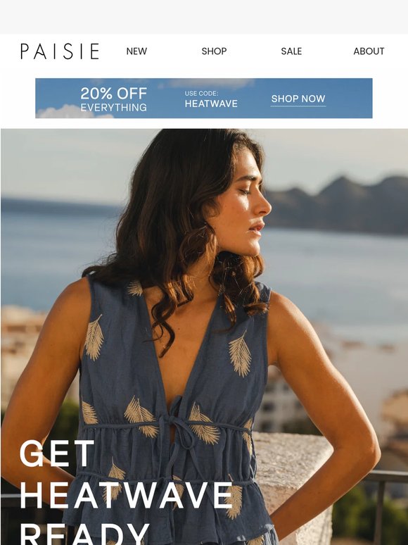 🌡️ Heatwave Ready: 20% OFF Your Summer Wardrobe